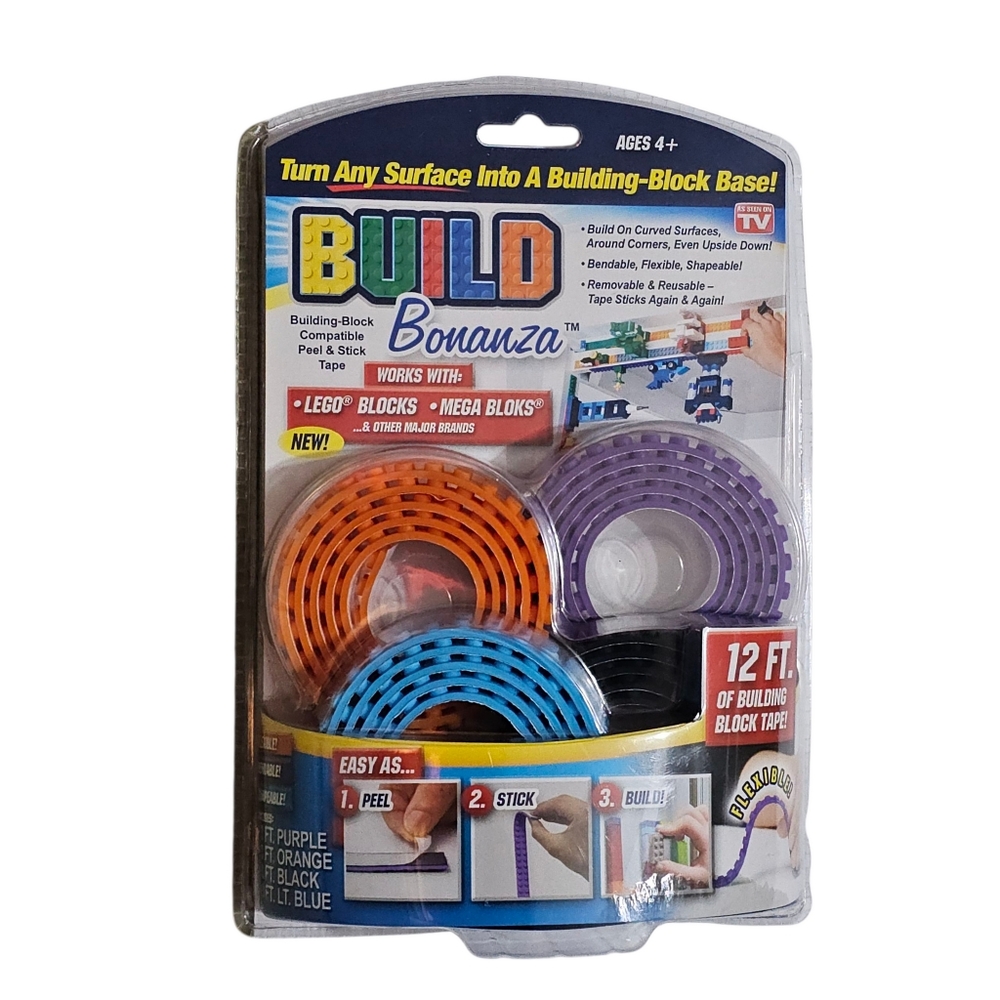 BUILD Bonanza Building-Block Compatible Peel & Stick Tape